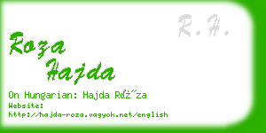 roza hajda business card
